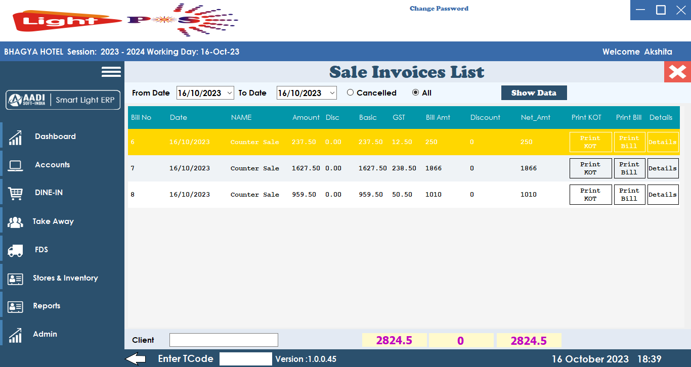 Restaurant Billing Software Uttarkanshi, Garwal, Rishikesh Uttarakhand